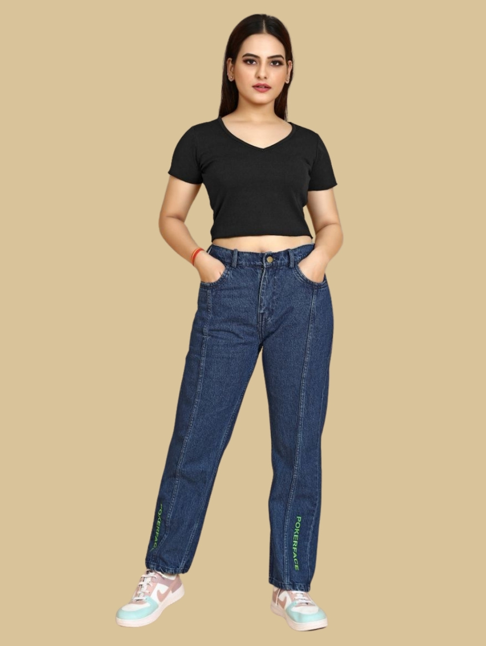 Women regular mid rise denim jeans